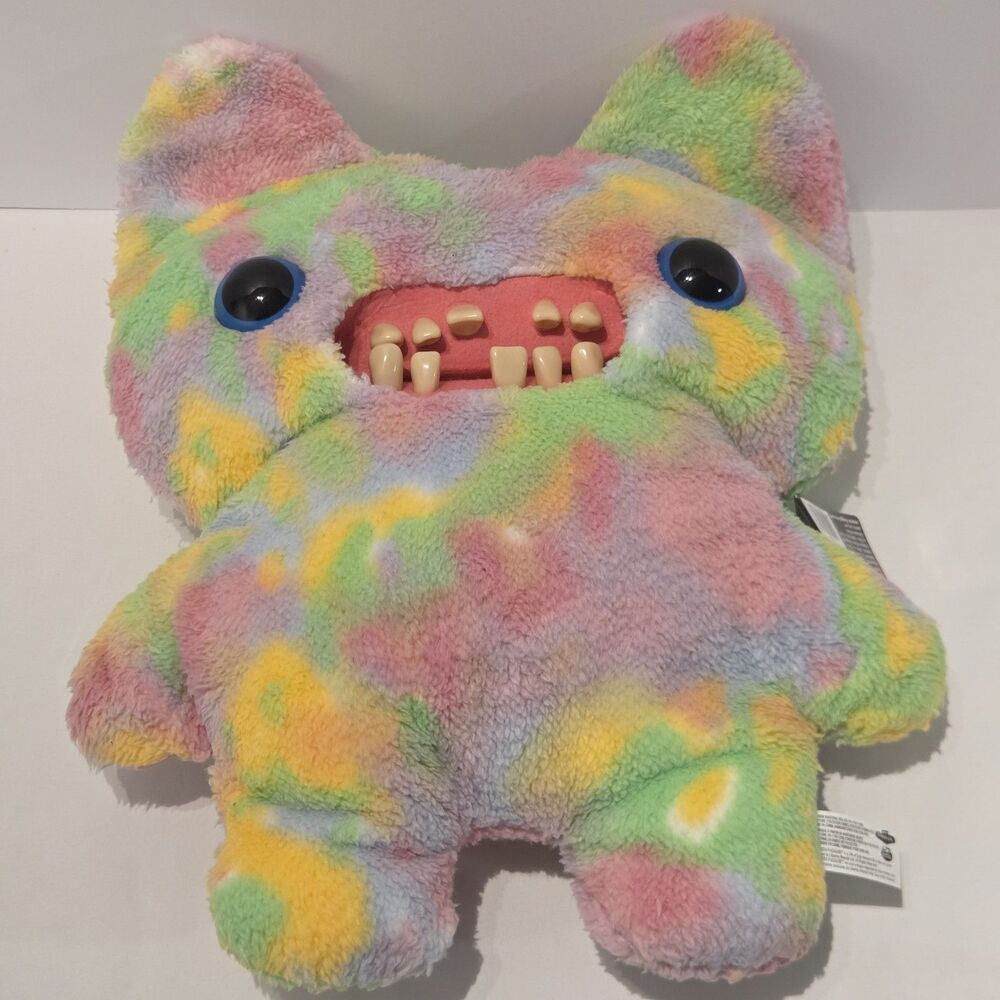 Fuggler Bigg Fugg Screech 18” Funny Ugly Monster Multi Color Tie Dye Large Plush - Picture 1 of 6